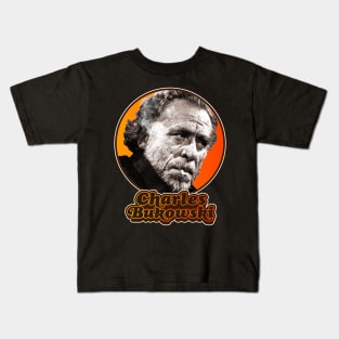 Retro Charles Bukowski Tribute Kids T-Shirt